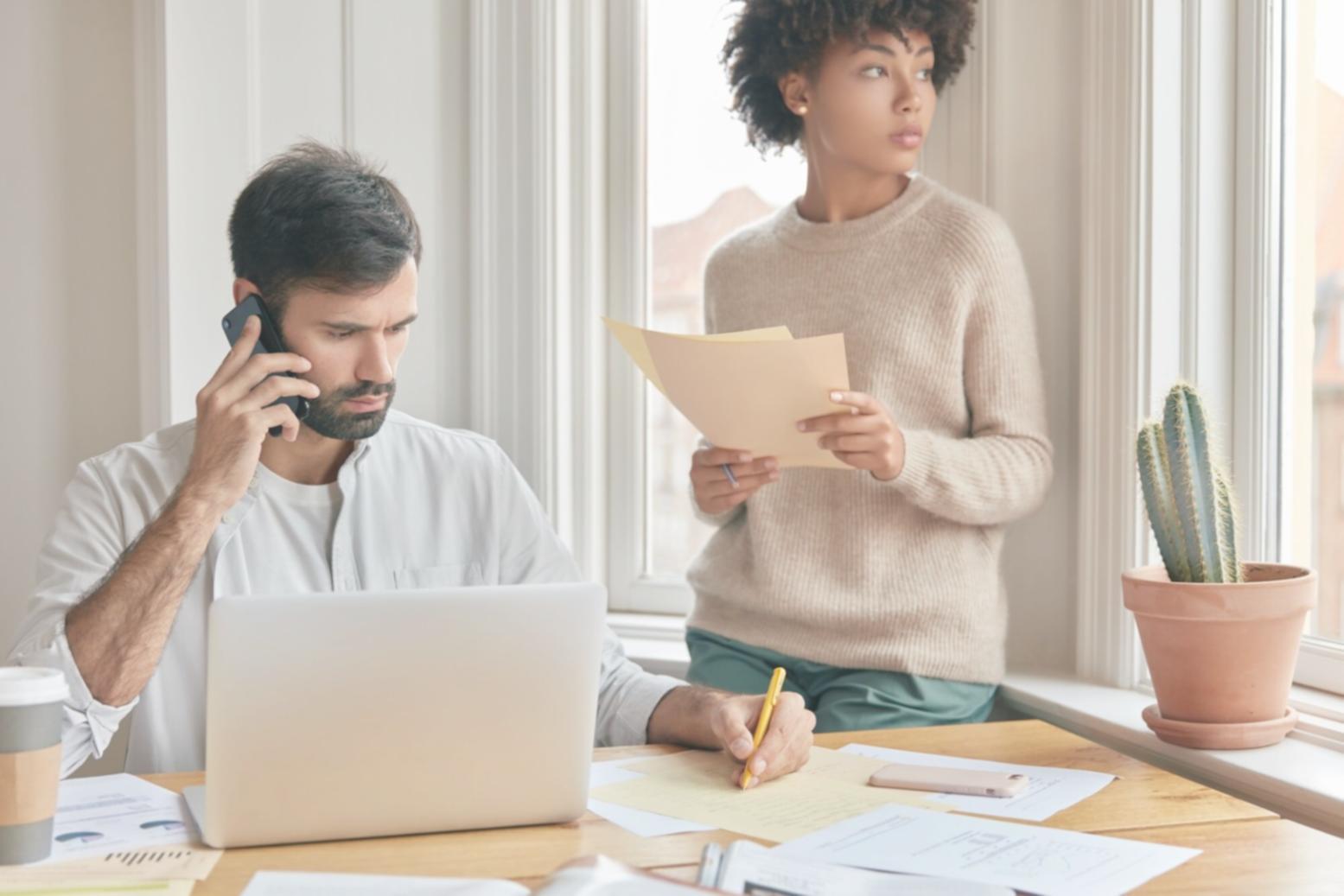 Financial planning workspace showing analysis and strategy documents